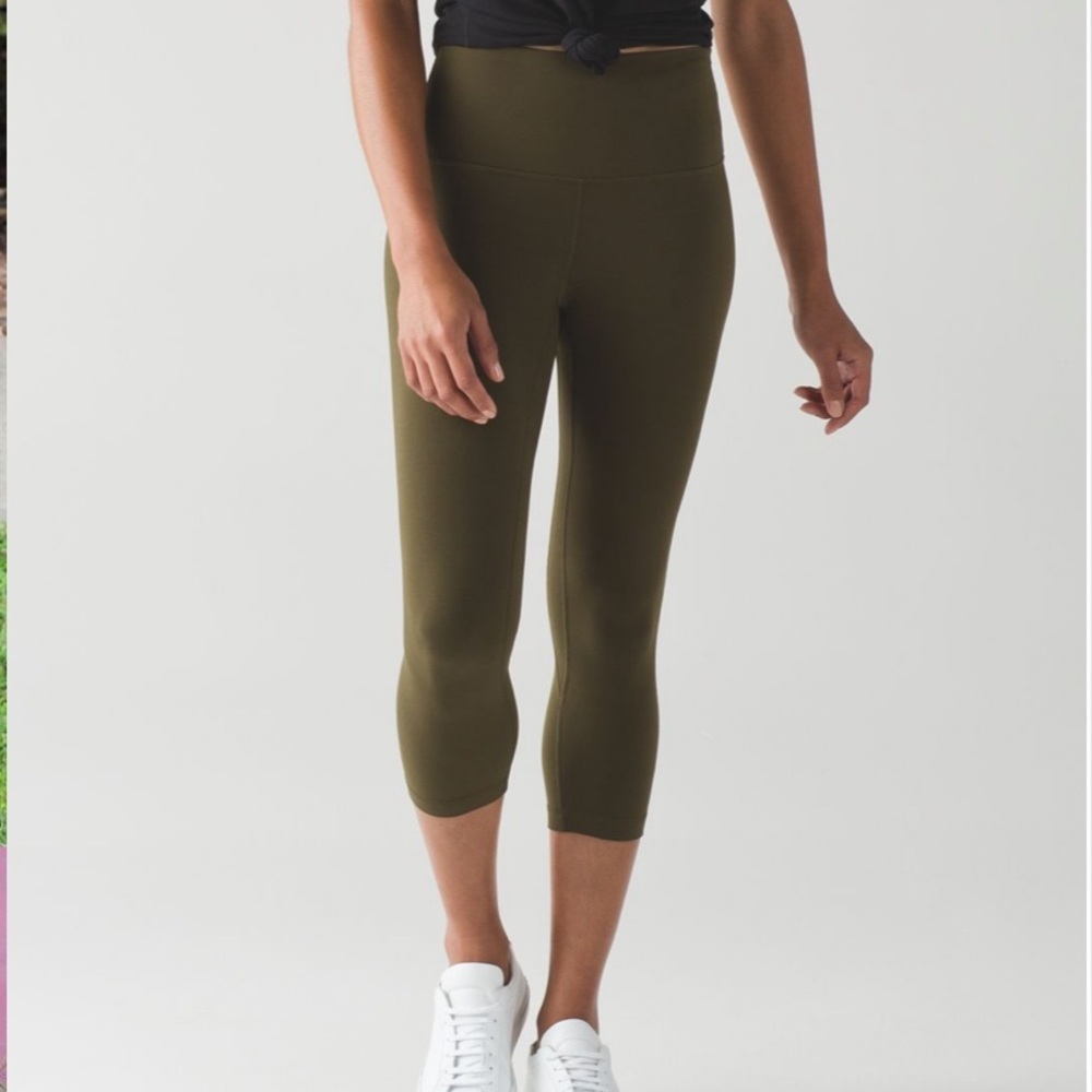 Lululemon Align Crop 23” Leggings Military Green